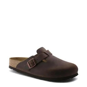 Casual Days Birkenstock Boston Soft Footbed Oiled Leather Clog in Habana Brown