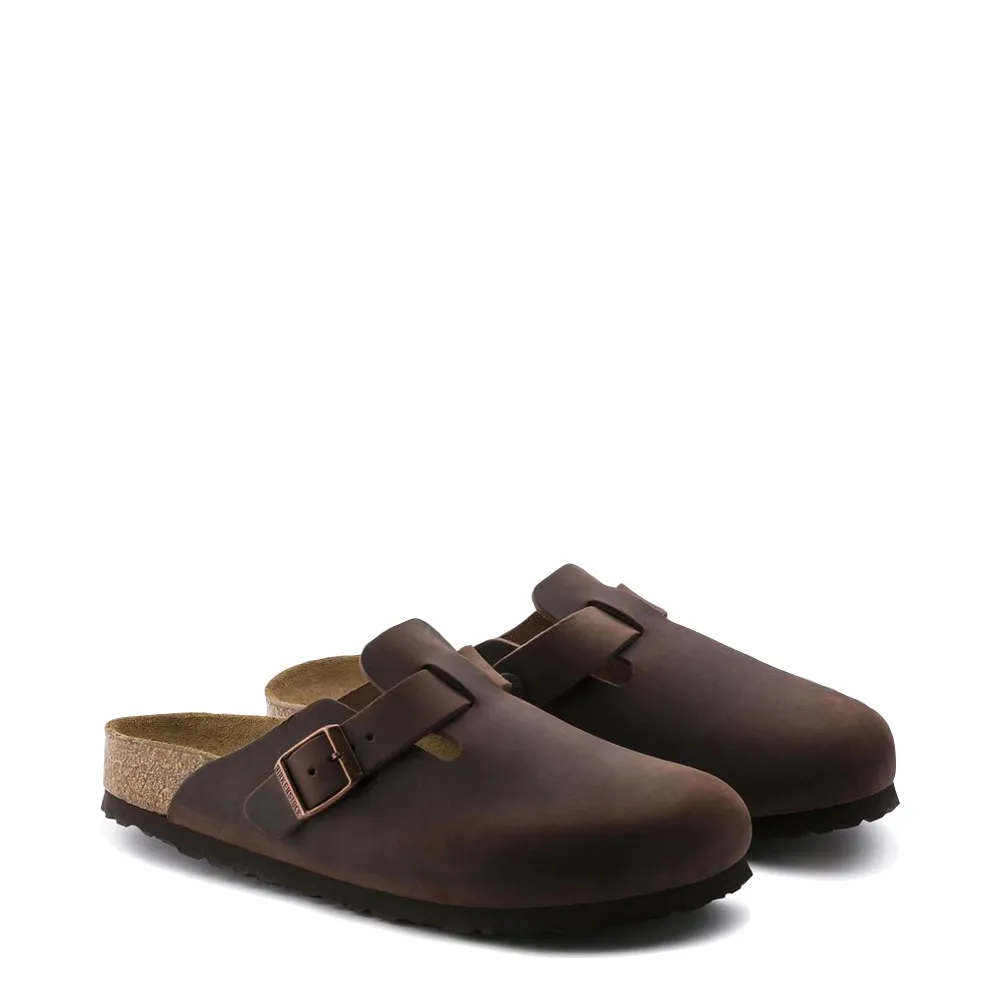 Birkenstock Boston Soft Footbed Oiled Leather Clog in Habana Brown Classic Shoes