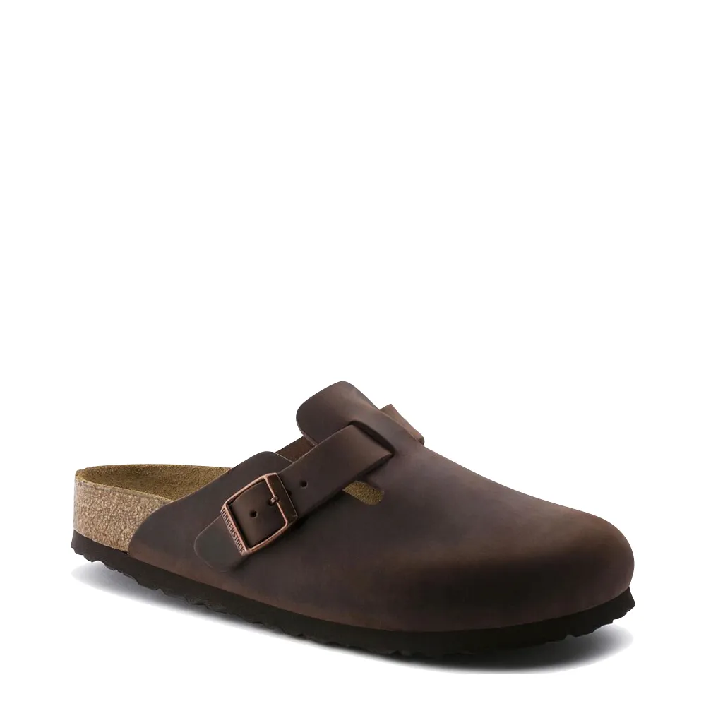 Casual Days Birkenstock Boston Soft Footbed Oiled Leather Clog in Habana Brown