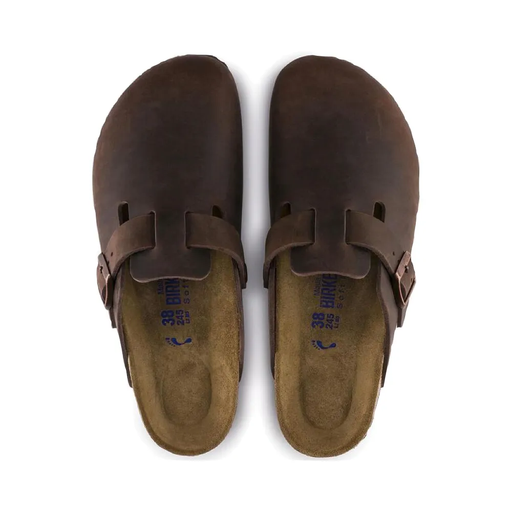 Birkenstock Boston Soft Footbed Oiled Leather Clog in Habana Brown Minimal Choice