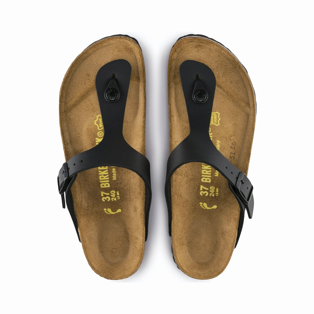 Port Walk Birkenstock Women's Gizeh Birko-Flor Thong Sandal in Black