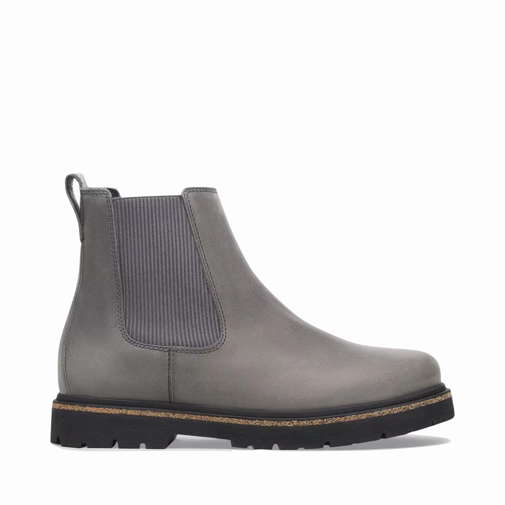Birkenstock Women's Highwood Leather Pull On Chelsea Boot in Graphite Versatile Urban Footwear