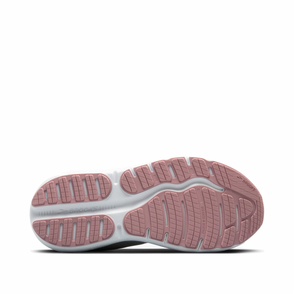 Step Fresh Brooks Women's Ghost Max 2 Sneaker in Coconut Milk/Gray/Zephyr