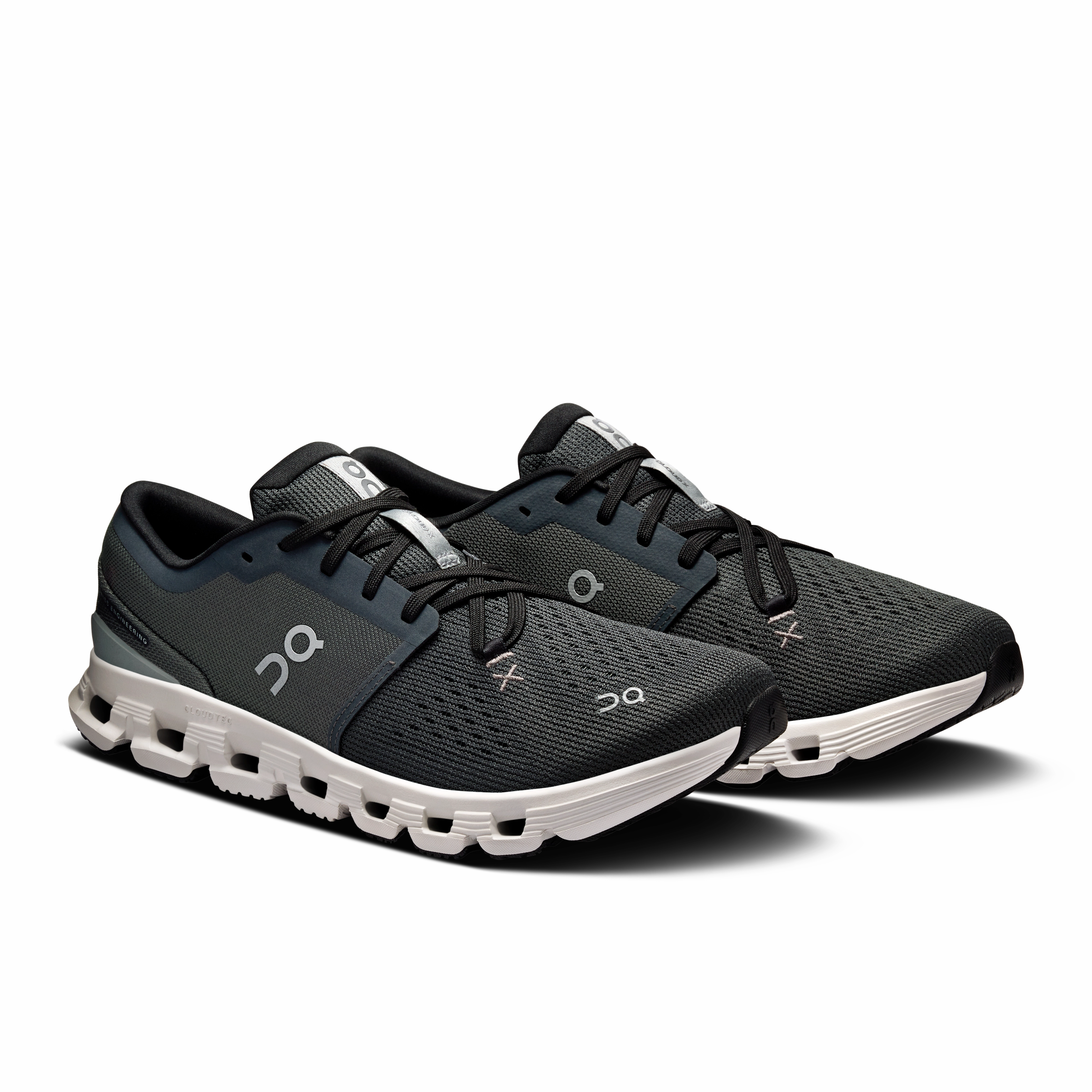 velcro On Running Men's Cloud X 4 Shoes - Shadow / Apollo
