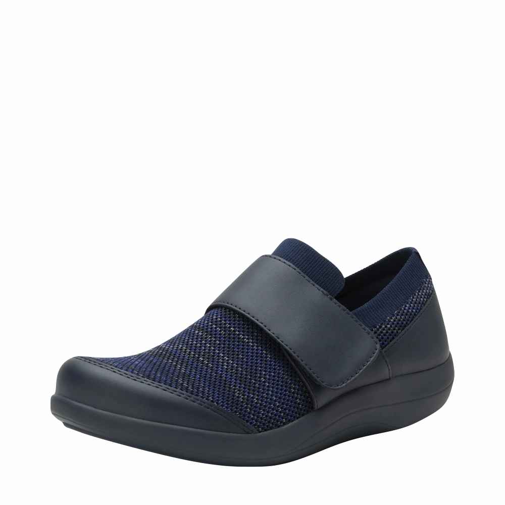 Alegria Women's Dasher Strap Shoe in Navy Multi No Stitch Timeless Use