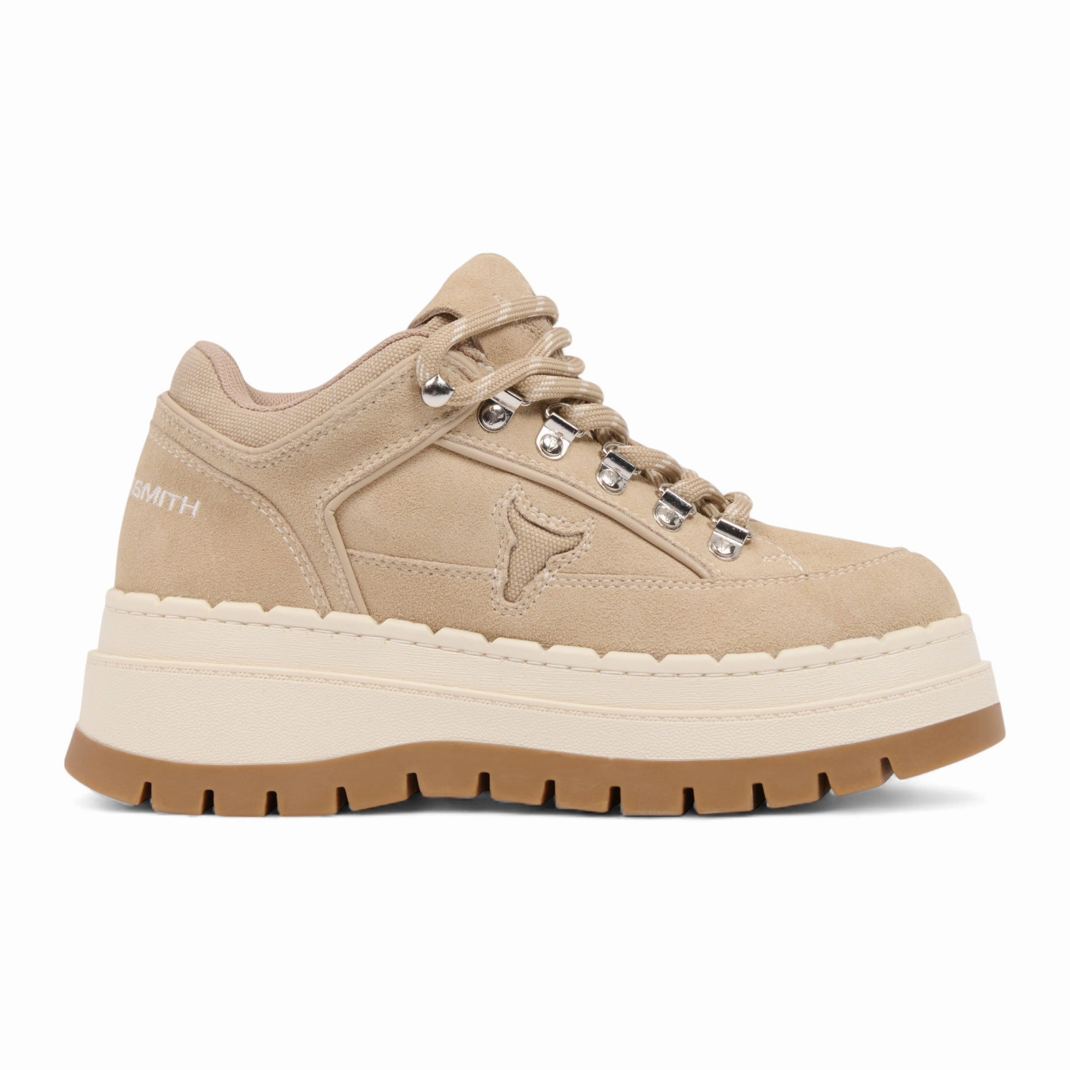 Windsorsmith Womens Sand Brown Suede Chunky Platform Sneakers Trainers - Ultimatum High Speed