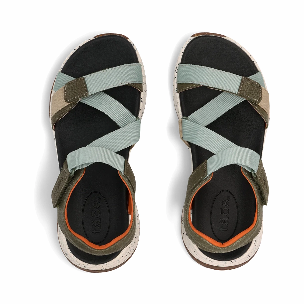Smooth ride Light duty Taos Women's Super Z Sandal in Sage/Olive Multi