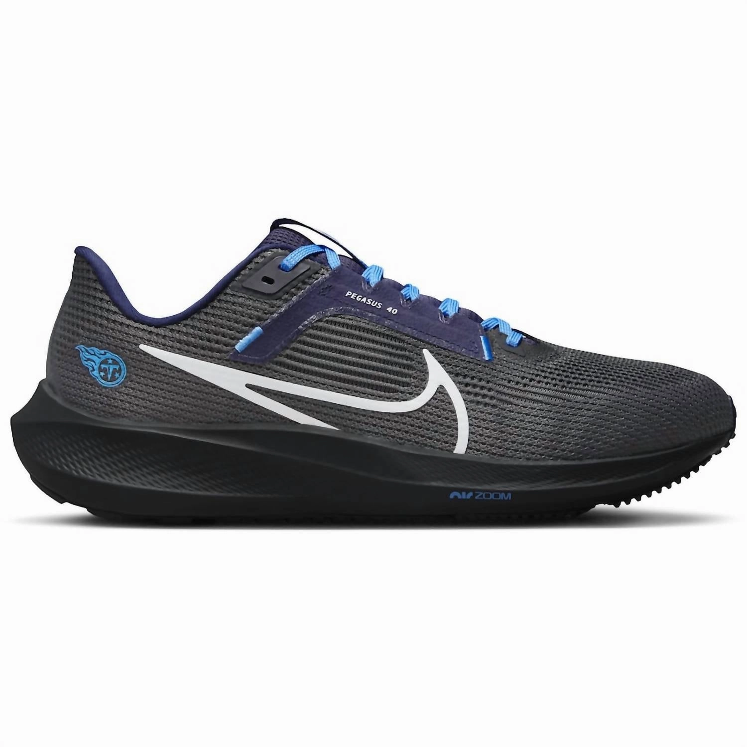 Unisex Zoom Pegasus 40 Titans Running Shoes In Navy Walk Smooth Breathable Perforations