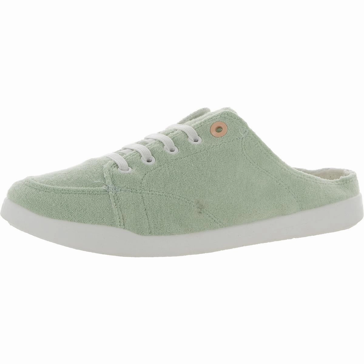 Breeze  Womens Frayed Hem Mule Slip-On Sneakers Washable Padded Support