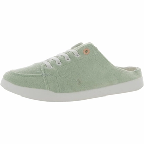 Breeze  Womens Frayed Hem Mule Slip-On Sneakers MemoryFoam