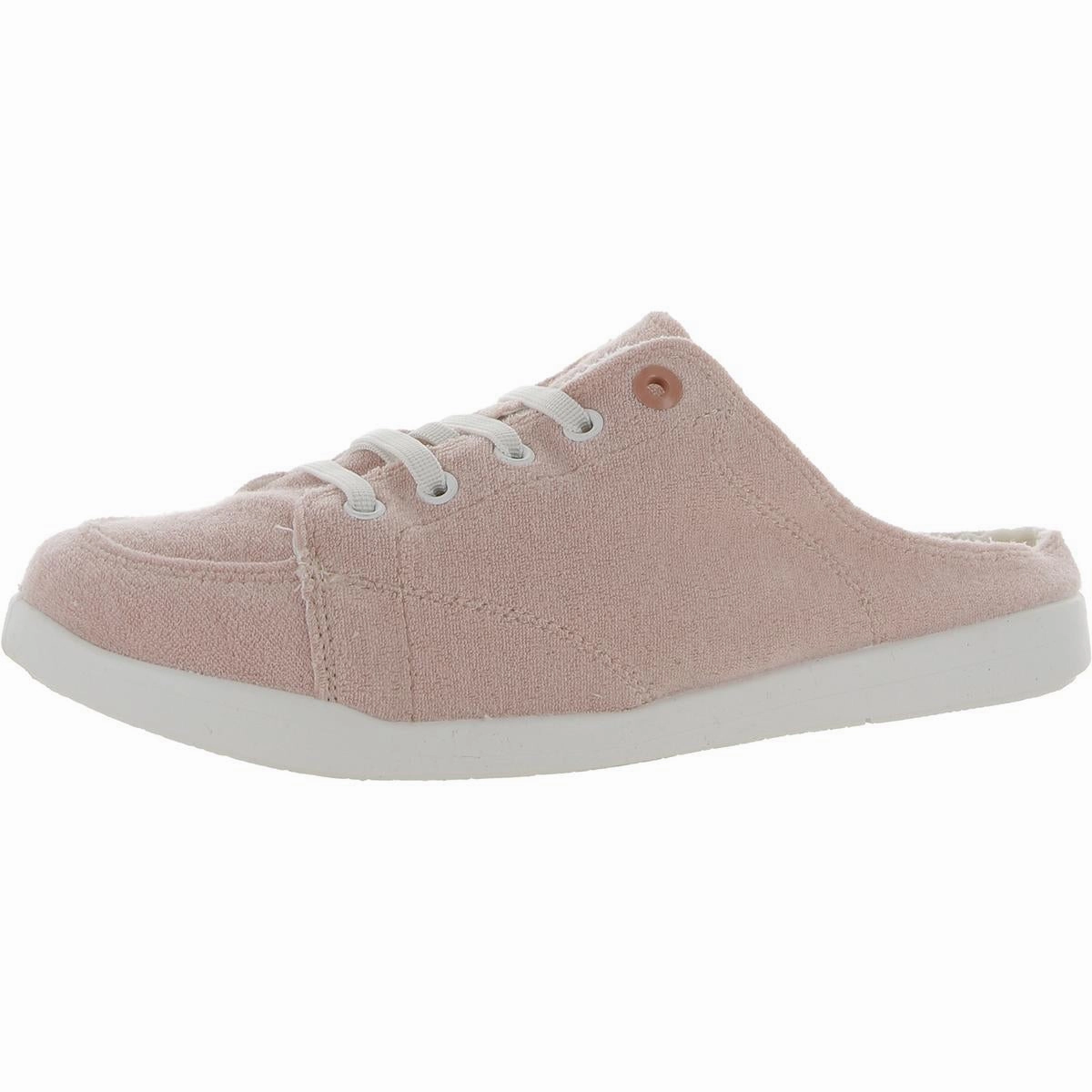 Breeze  Womens Frayed Hem Mule Slip-On Sneakers Durable Sole