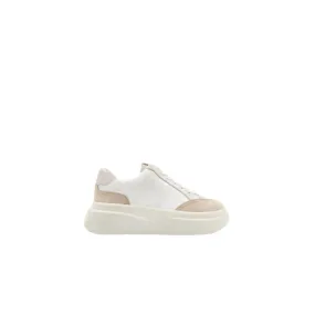 Britney Platform Sneakers In White Water Resistant Knit