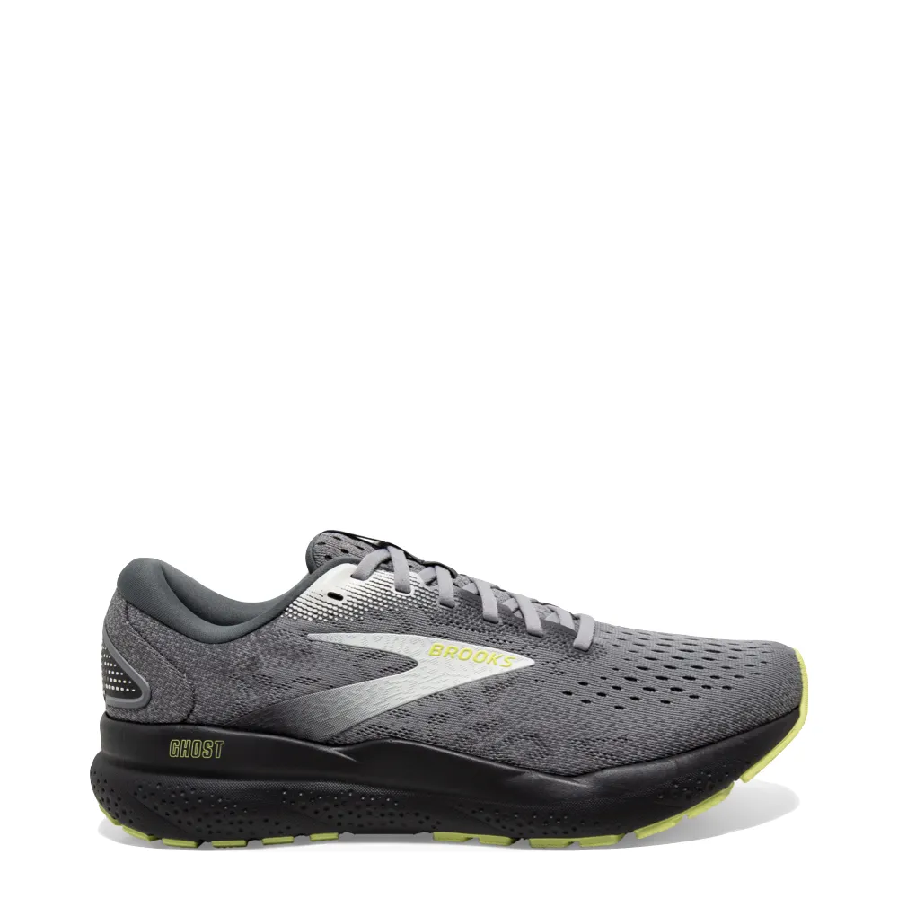 Brooks Men's Ghost 16 Sneaker in Primer/Grey/Lime Feet Wellness