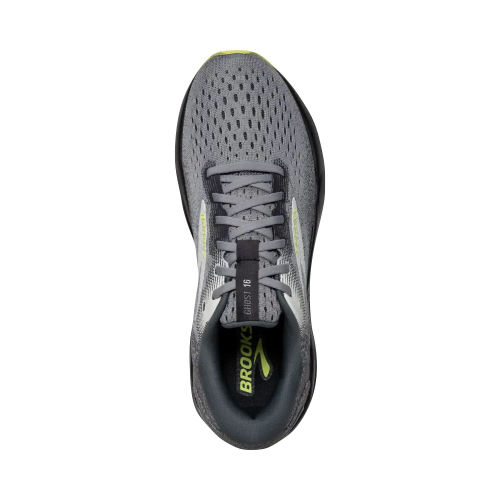 Brooks Men's Ghost 16 Sneaker in Primer/Grey/Lime Functional Shoes Vine Step