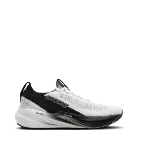 Brooks Men's Glycerin StealthFit 22 Sneaker in White/Grey/Black Ice Jog Hold Hike