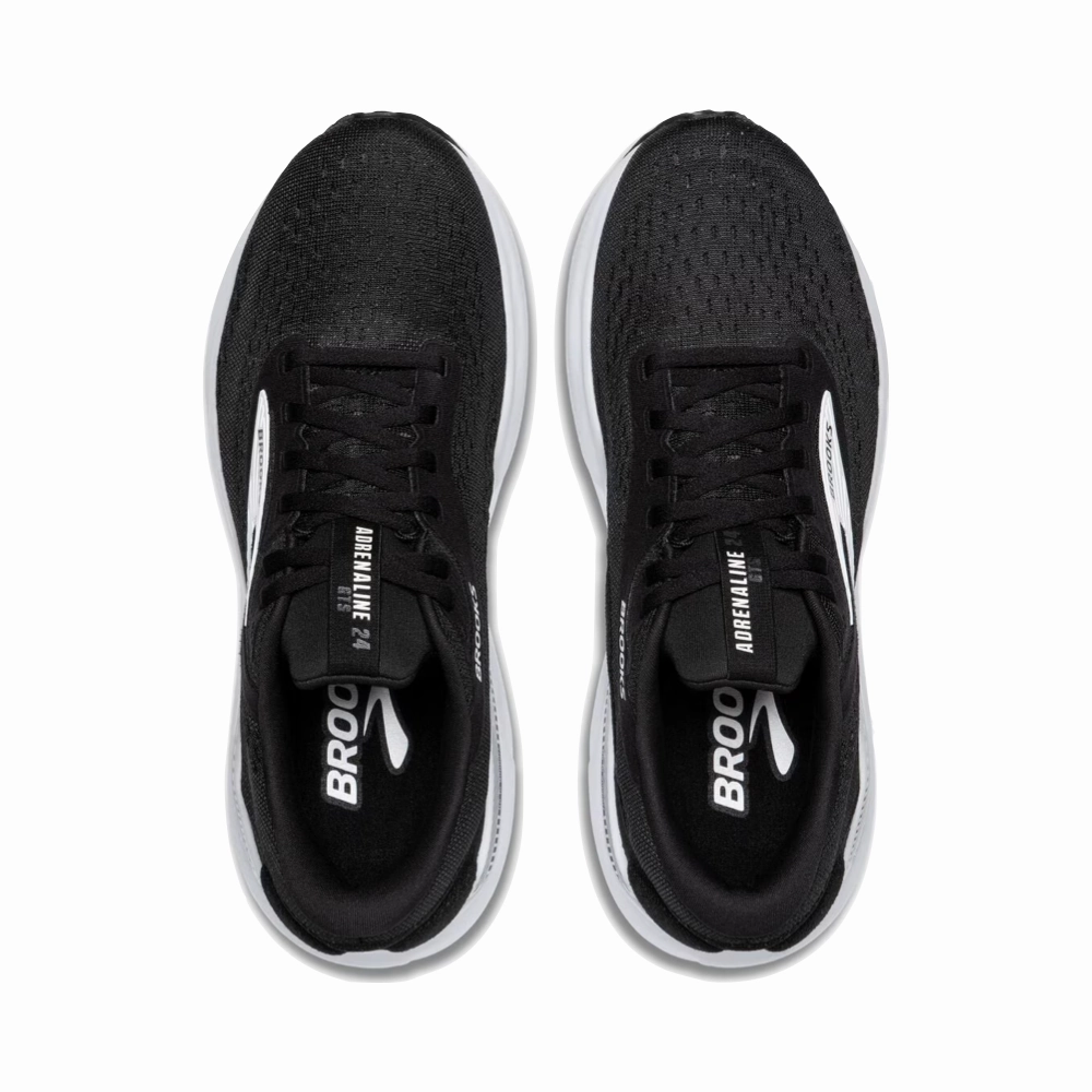 Brooks Women's Adrenaline GTS 24 Sneaker in Black/White Walk Support