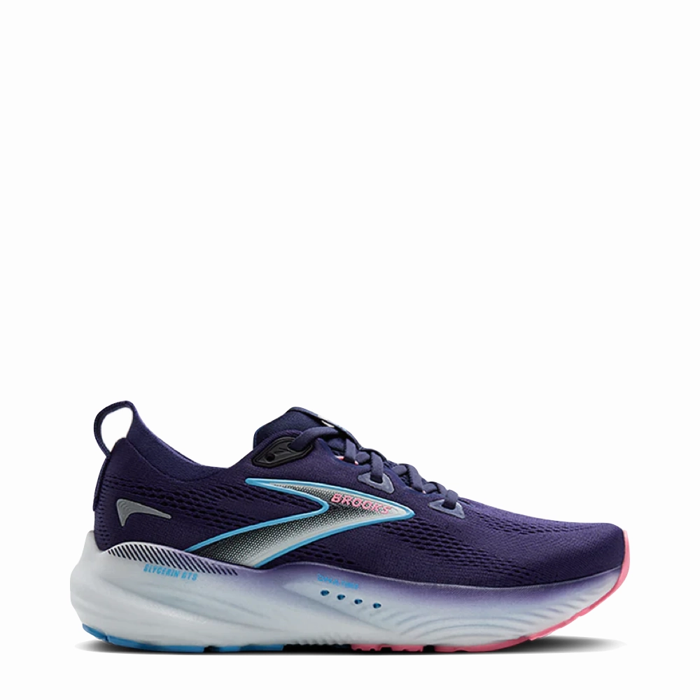 Brooks Women's Glycerin GTS 22 Sneaker in Blue Ribbon/Peacoat/Dianthus Explore City Calm Step