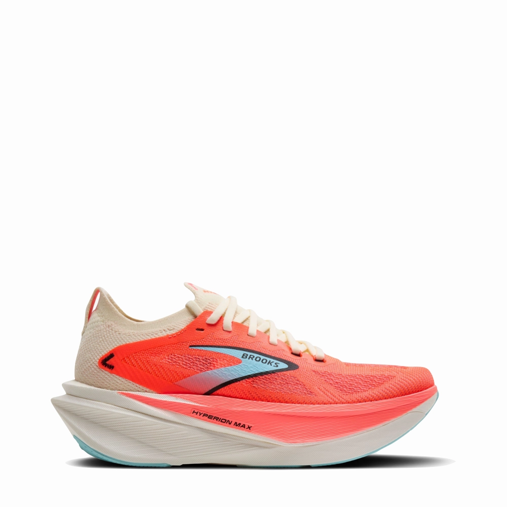 Hop Step Weekend Vibes Brooks Women's Hyperion Max 3 Sneaker in Coconut/Fiery Coral