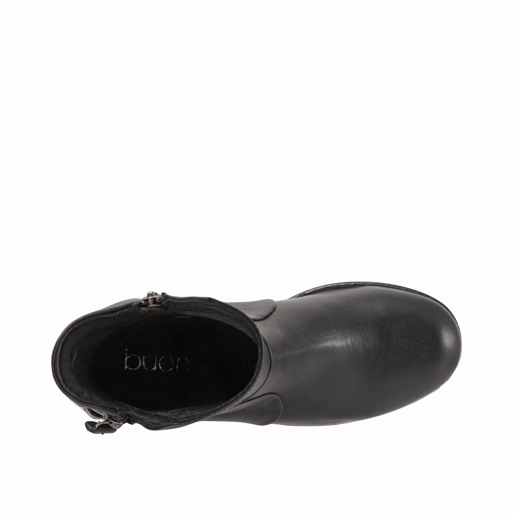 Foot Friendly River Trek Bueno Women's Fallon Side Zip Leather Boot in Black