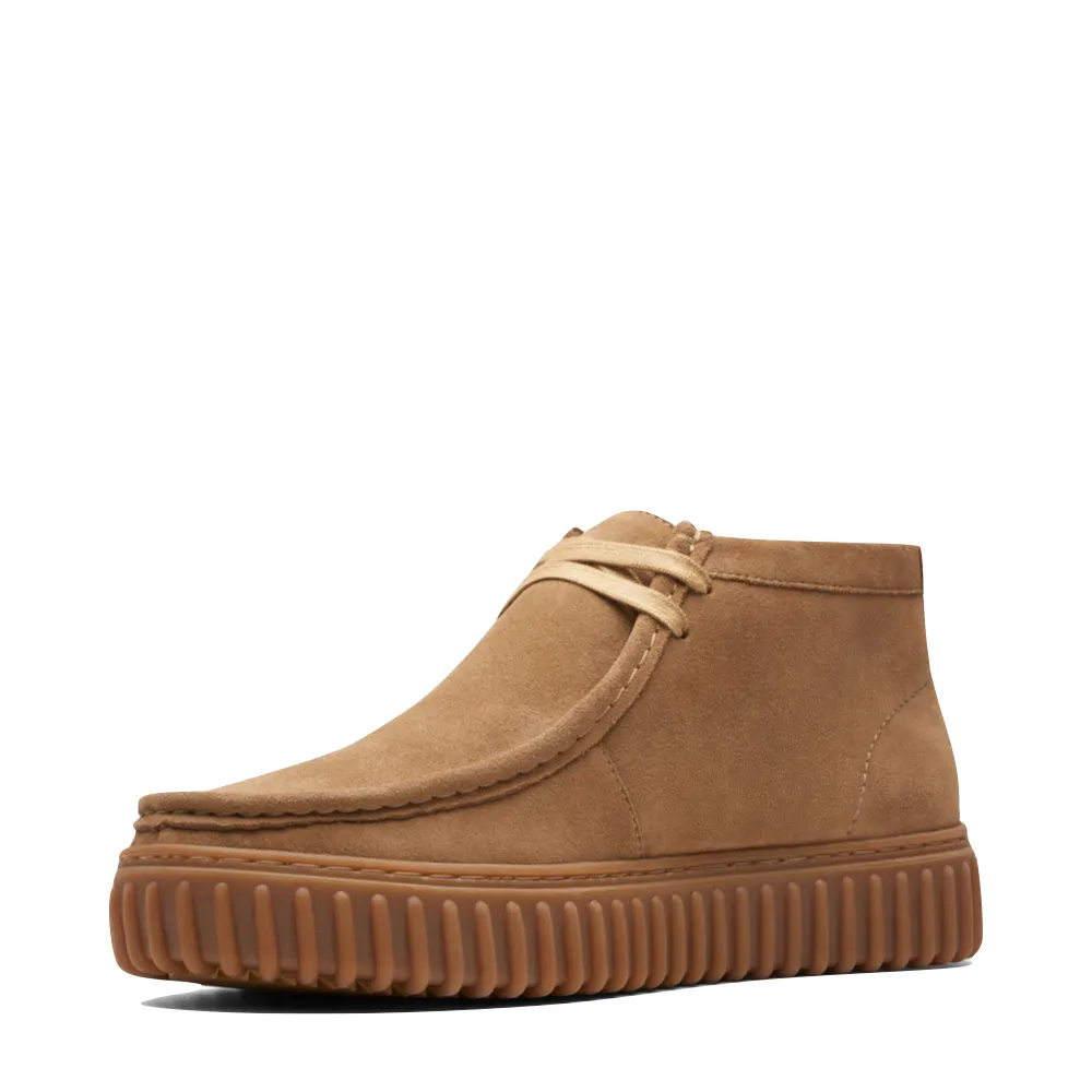 Meadow Path Fashionable Clarks Men's Torhill Hi Suede Moc Toe Lace Boot in Sand