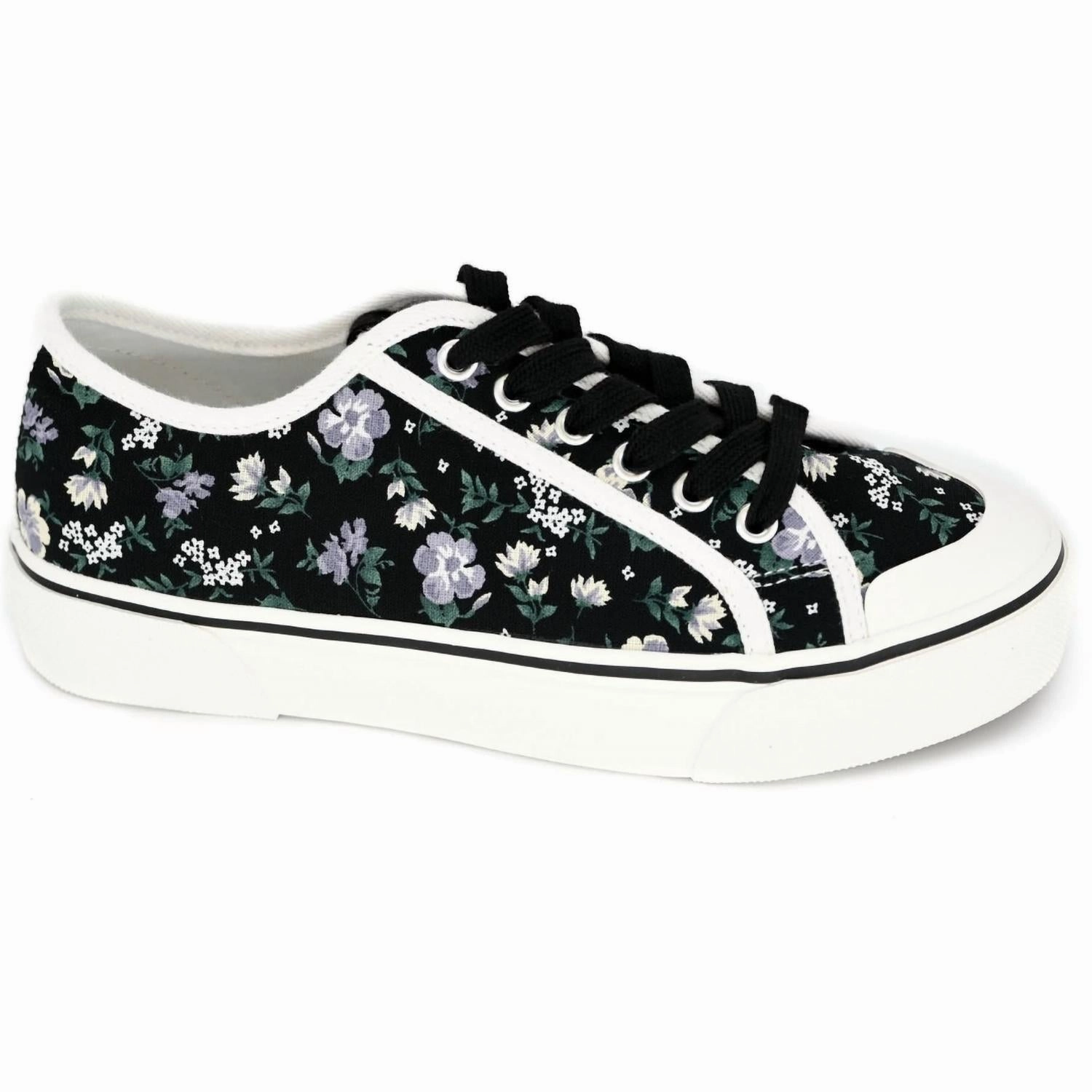 Anti Pressure Insole Women's Floral Waiting List Sneakers In Black