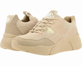 Plush Fit Bullboxer Ebi Sneaker Women's  Mink Lace-Up Comfort Shoes JOBB672