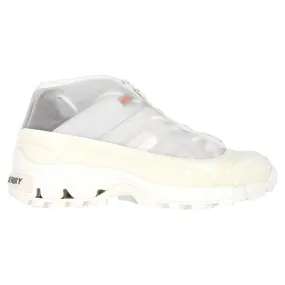 Torsional Rigidity Burberry Arthur Layered Sneakers In White Mesh and Rubber
