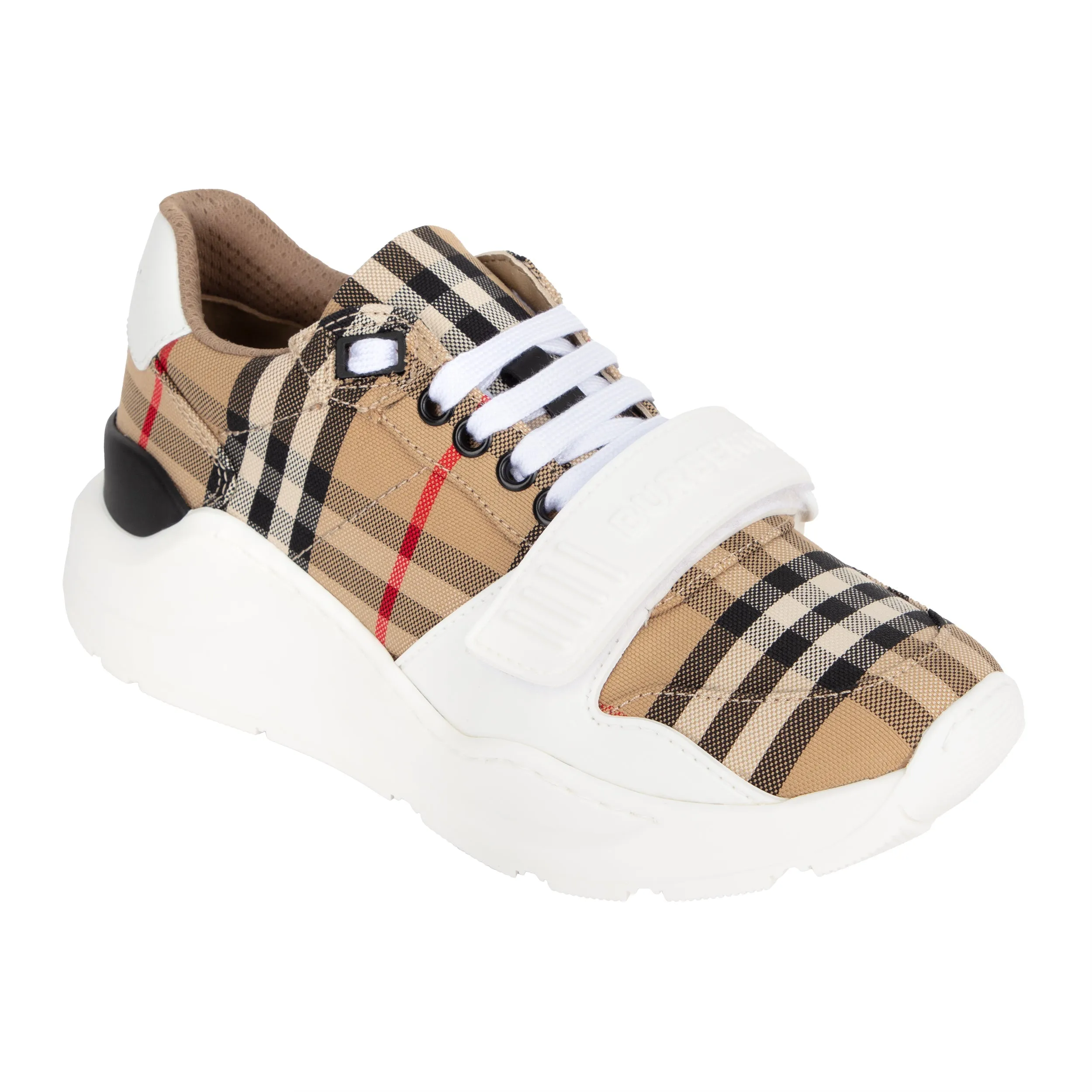 Burberry Vintage Check-pattern touch-strap sneakers Lace Loop Adaptive Support