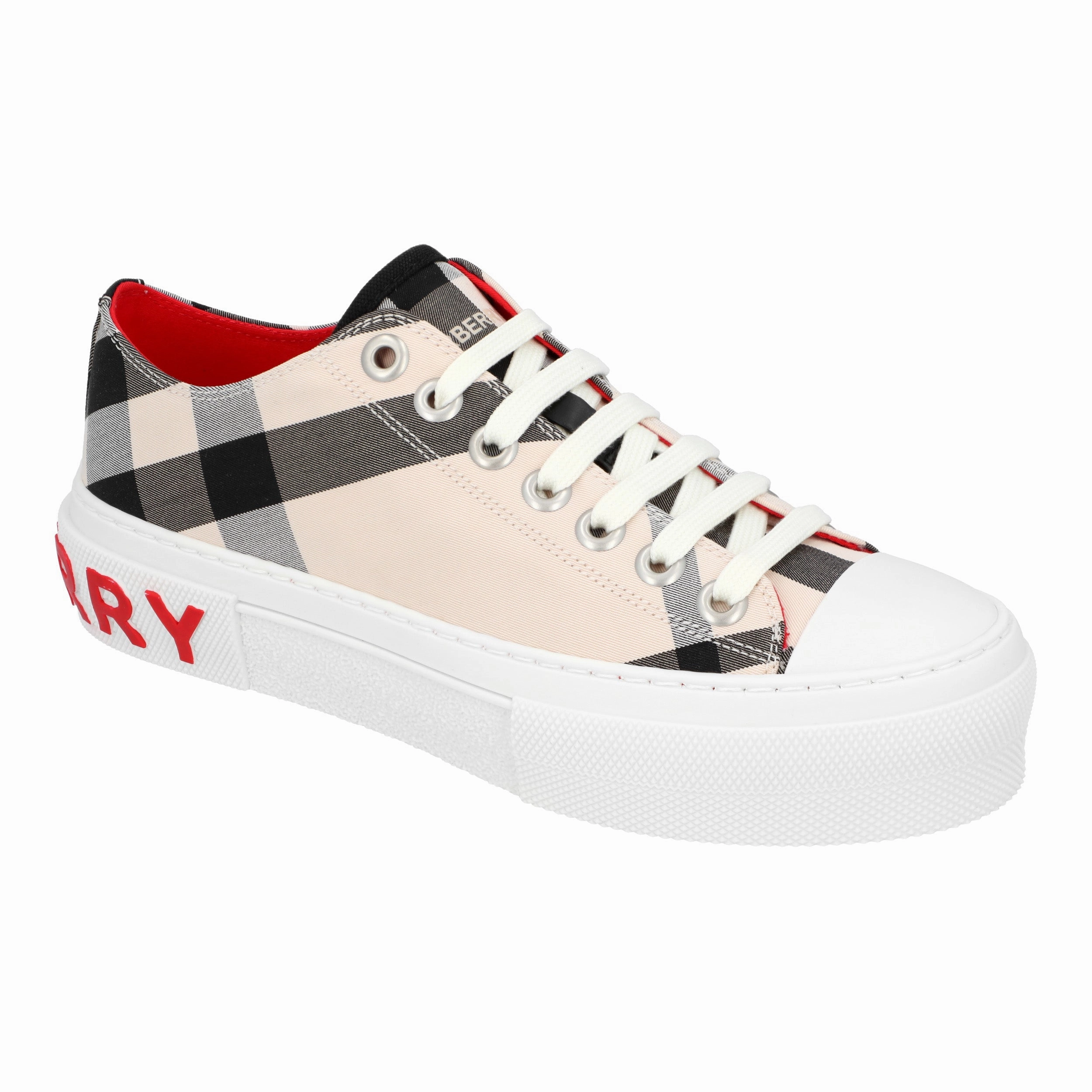Urban Run Hollowed Out Panels Burberry Gabardine Buttermilk Sneaker White