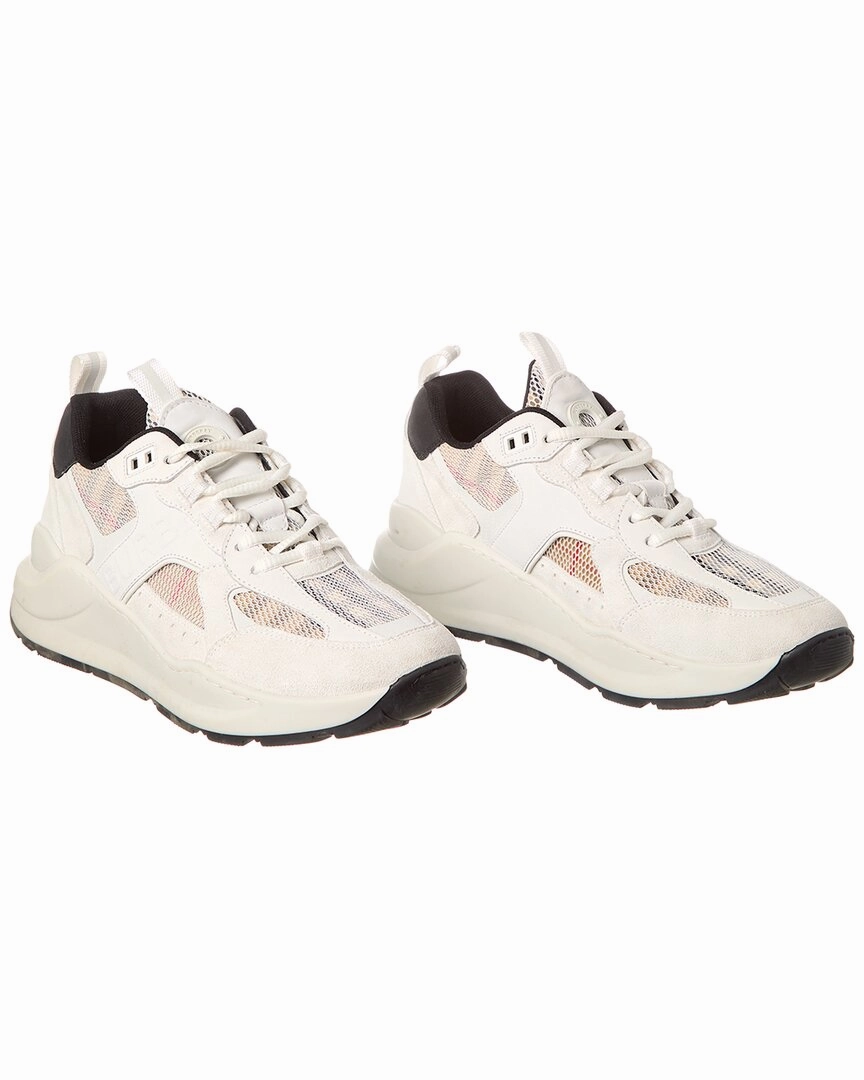 Burberry Vintage Check Mesh & Suede Sneaker (Authentic Pre-Loved) Ultra-soft cushioning Impact Cushion