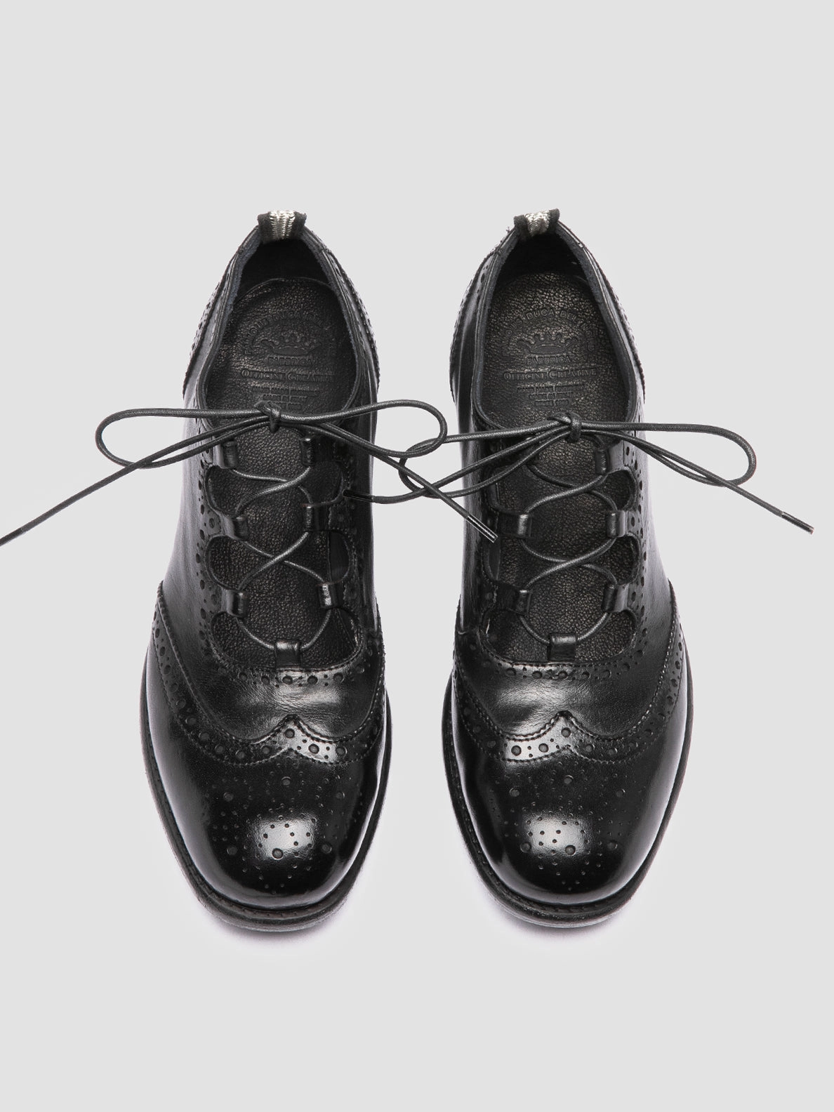 Sleek Vibe Classic Look CALIXTE 079 - Black Leather Oxford Shoes