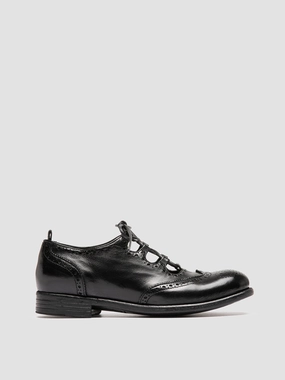 CALIXTE 079 - Black Leather Oxford Shoes Jewelry Launch