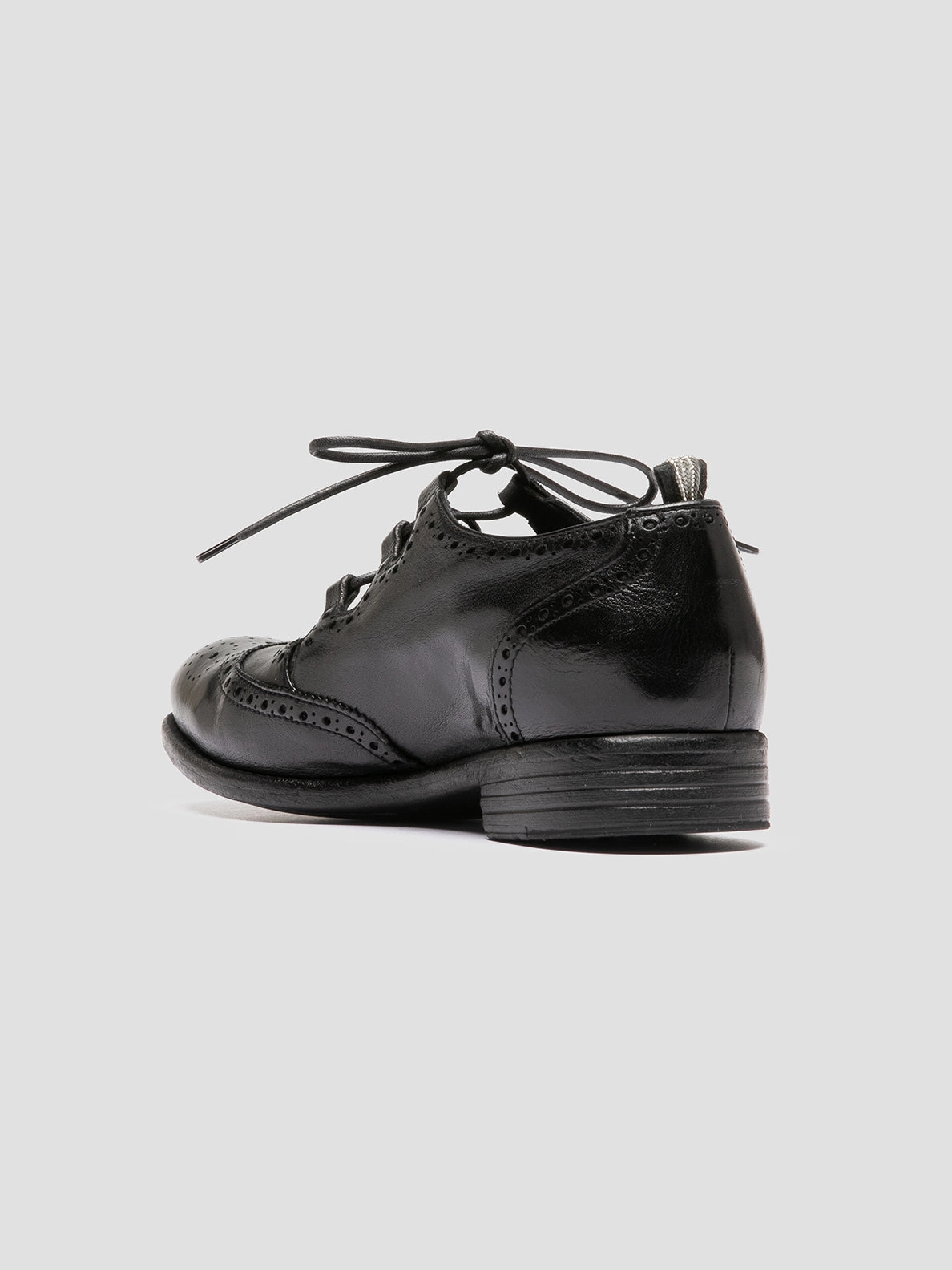 CALIXTE 079 - Black Leather Oxford Shoes Crisp Fit Sharp Appearance