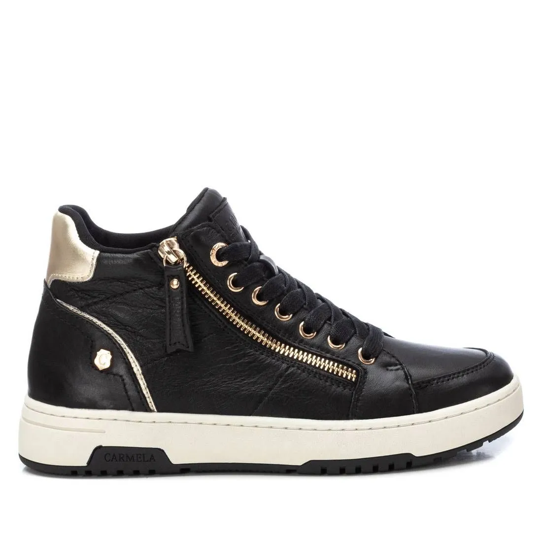 Low Cut Design Carmela CollectionWWomen's Leather High Top Sneakers By XTI