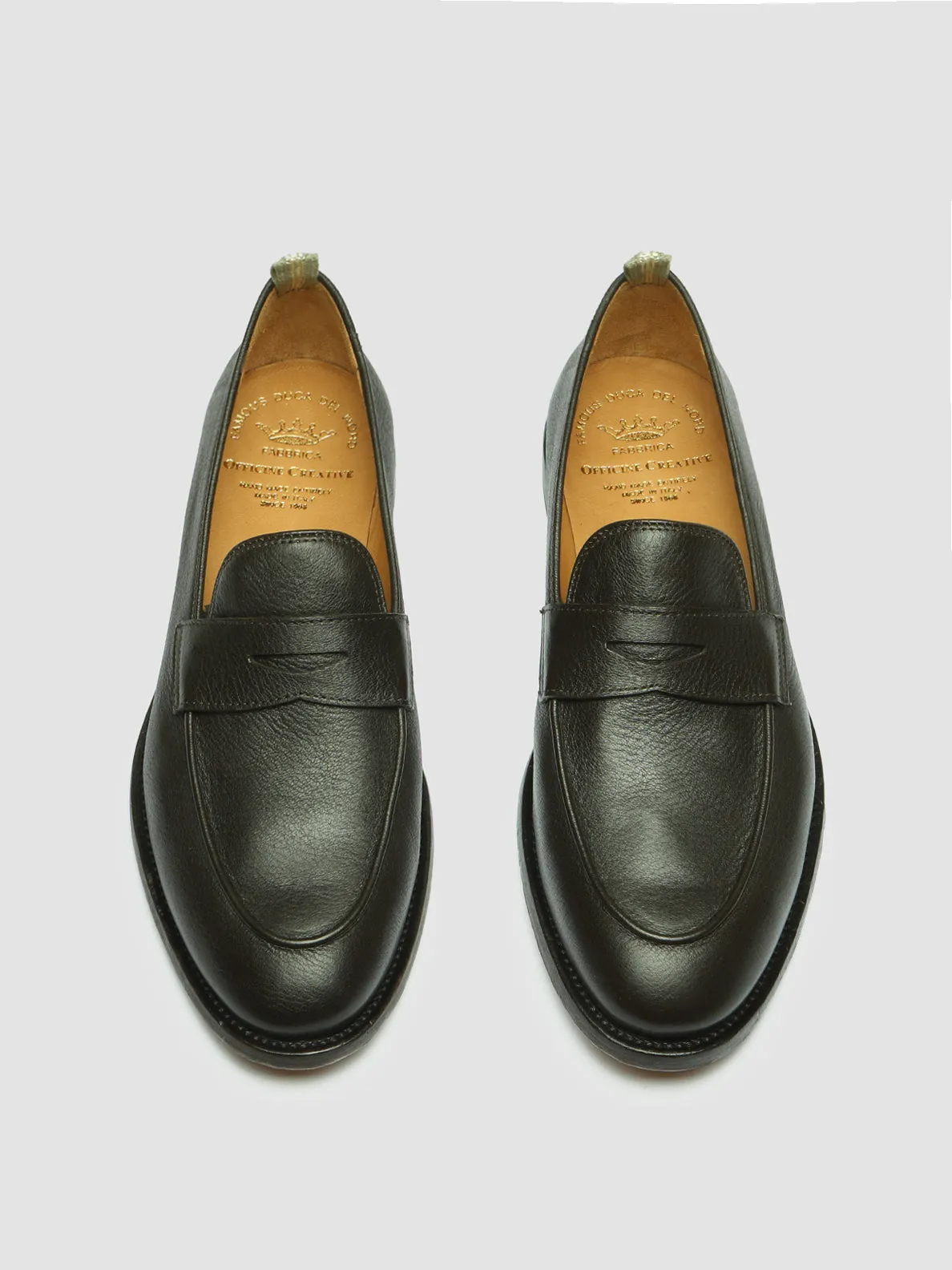 Soft Leather Fit OPERA 001 - Dark Brown Leather Penny Loafers
