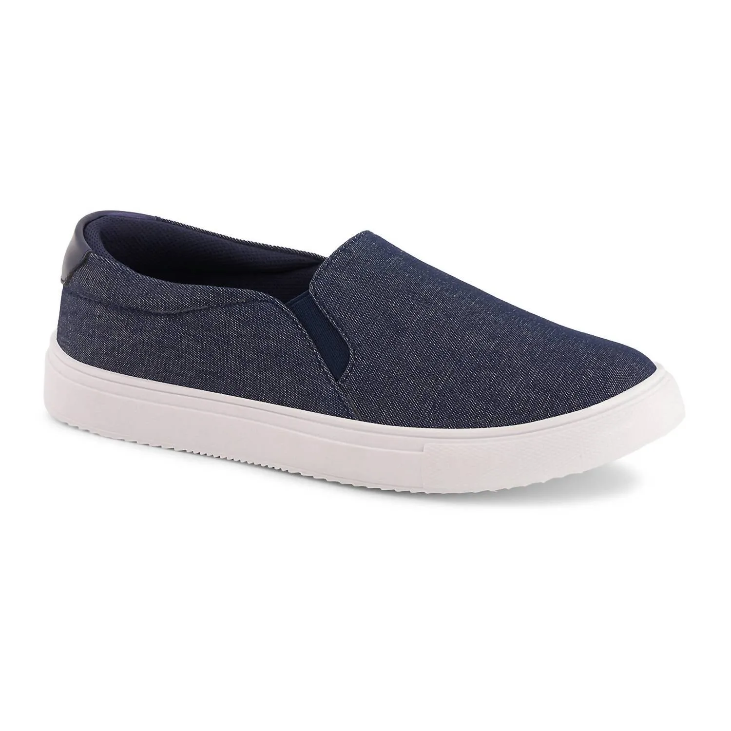 Relax Mode Strong Traction Casual Slip On Canvas Sneakers In Blue