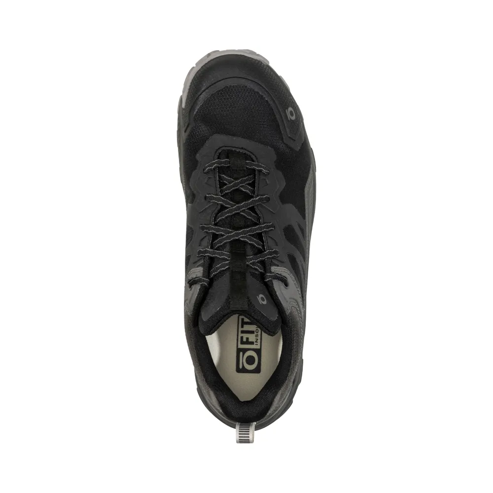 Oboz Men's Katabatic Low Waterproof Hiker in Charcoal Easy Clean Material