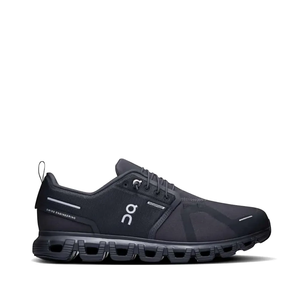On Men's Cloud 6 Waterproof Sneaker in Black/Black Route Step