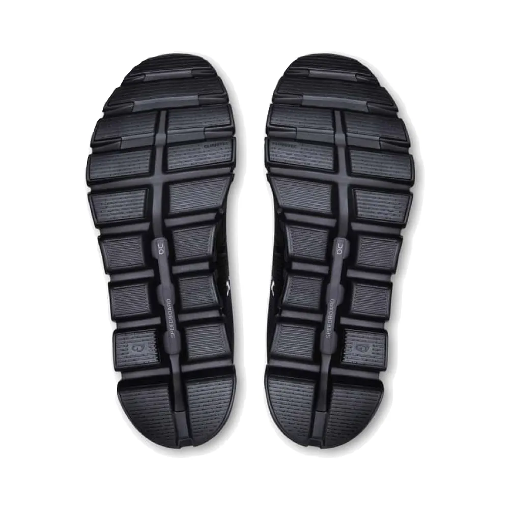 On Men's Cloud 6 Waterproof Sneaker in Black/Black Light Travel Guard Step