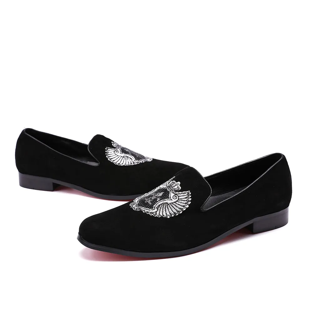 Essential Footwear Chris Bello -  Velvet Red bottom sole Loafers For men