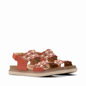 Fast pace Durable Construction Clarks Women's Arwell Glide Sandal in Orange Combination