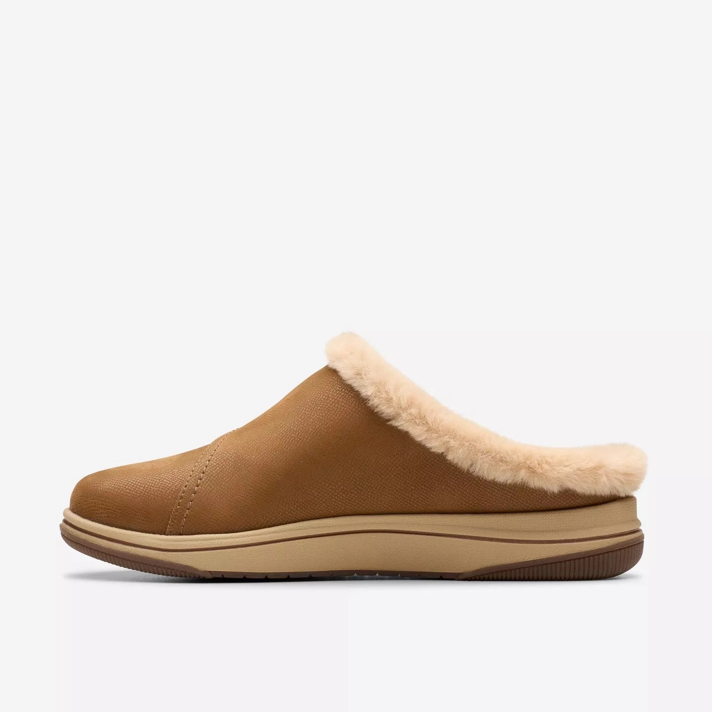 Clarks Women's Breeze Myth Clog in Dark Tan Break Time Weekend Trips