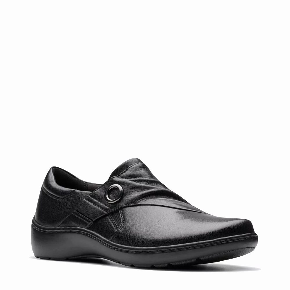 Ultra Run Clarks Women's Cora Aubrie Slip On Shoe in Black