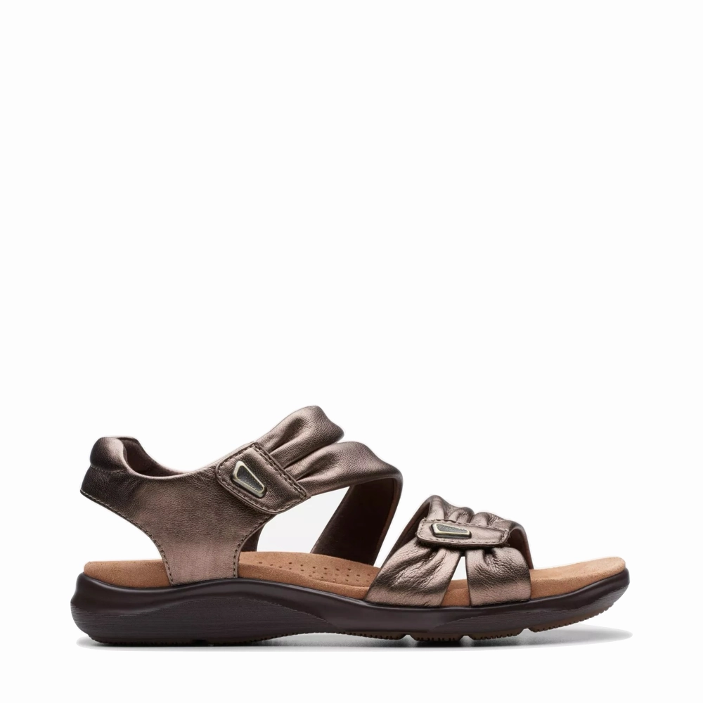 Arch Care Clarks Women's Kitly Ave Sandal in Bronze