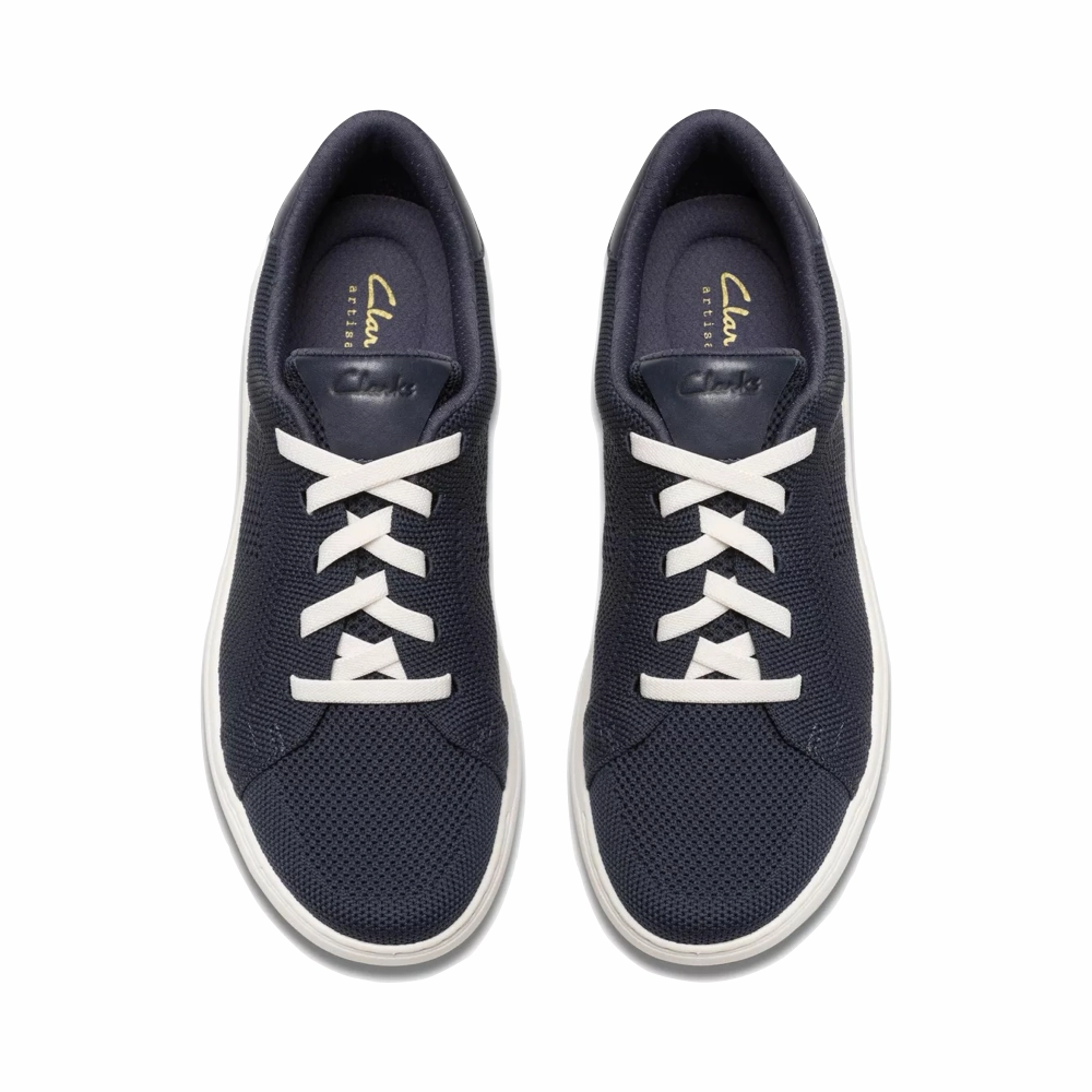 Breathable Fit Clarks Women's Nalle Walk Knit Sneaker in Navy