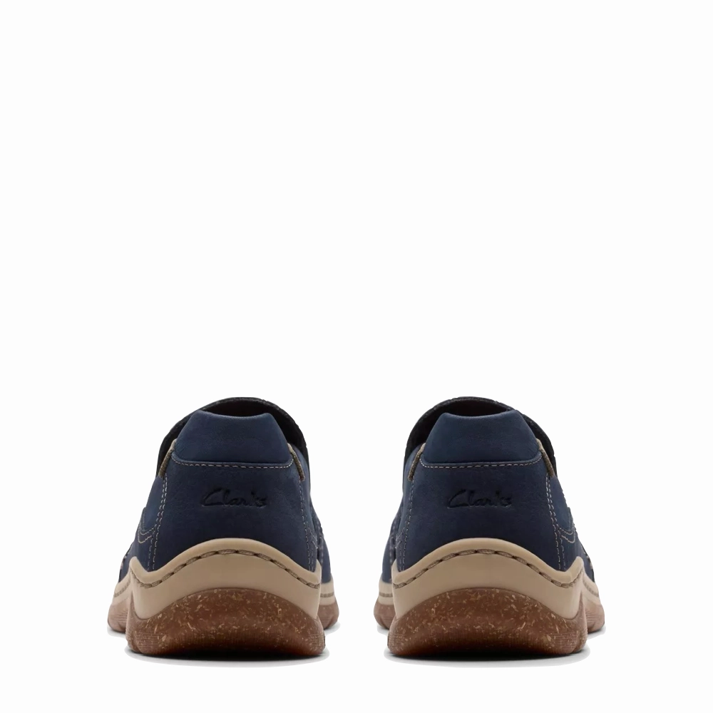 Microfiber Lining Technology Clarks Women's Orlene Slip On in Navy Nubuck