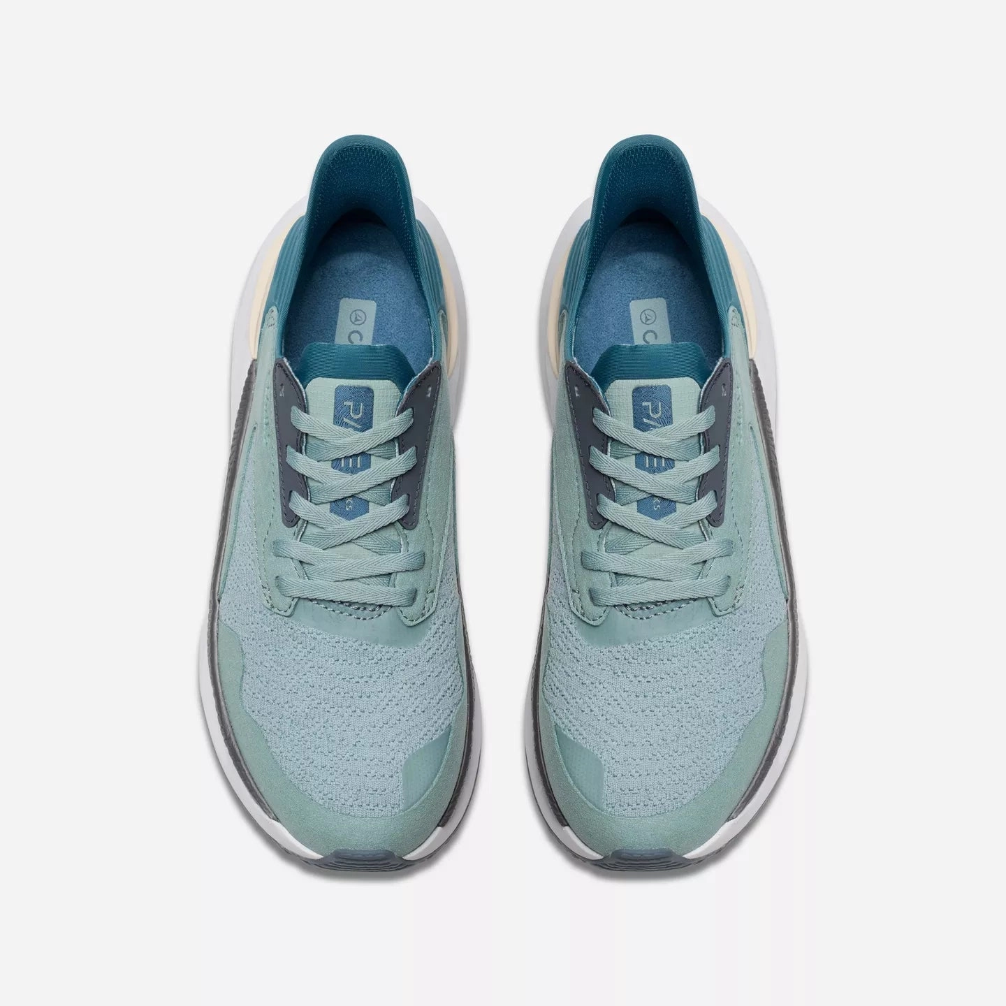 Clarks Women's Pace Sneaker in Aqua Combination Travel Outfit Easy Pairing