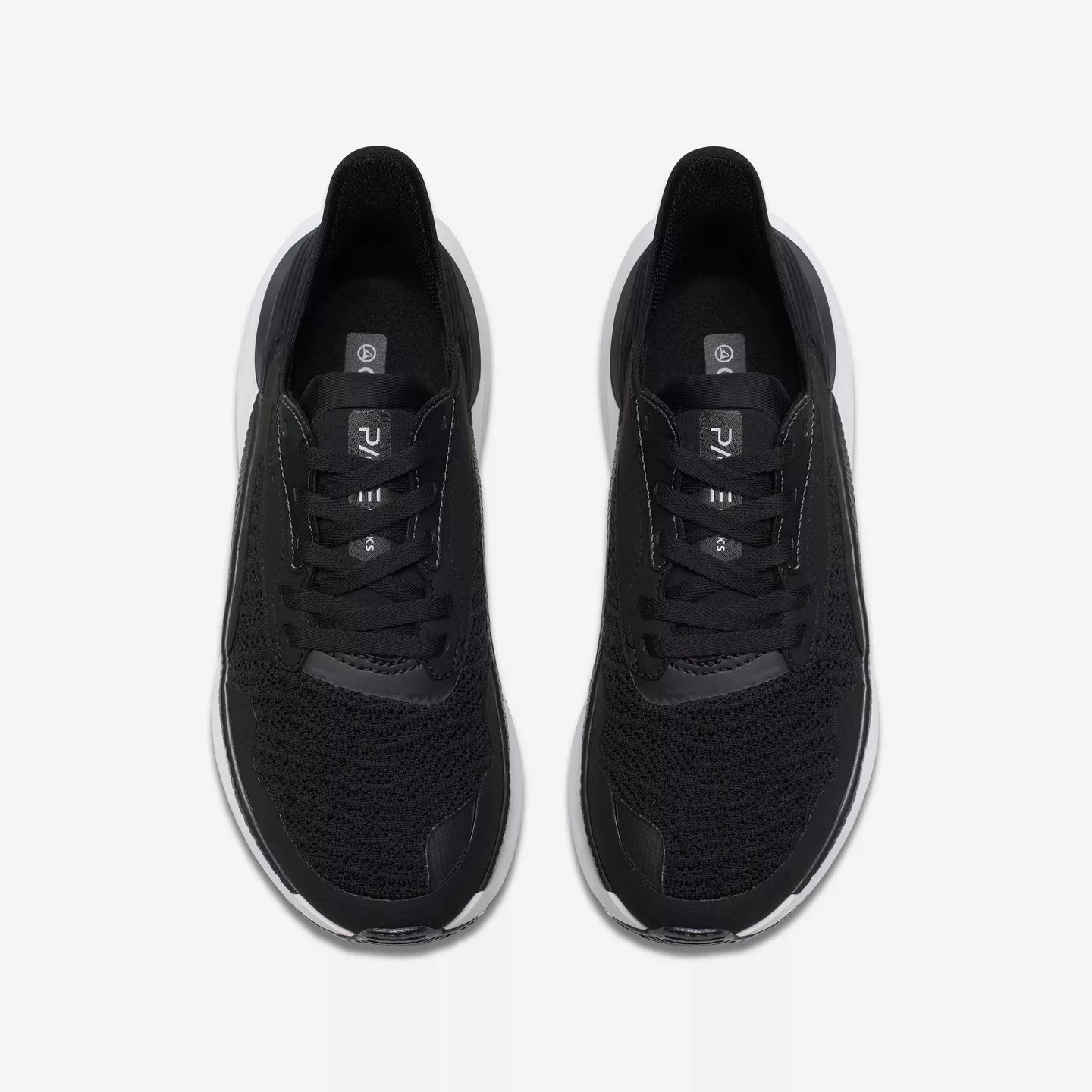 No Tie Style Slow Hike Clarks Women's Pace Sneaker in Black/White