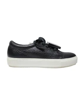 Full Cushion Acne Studios Adriana Low Top Sneakers in Black Calfskin Leather