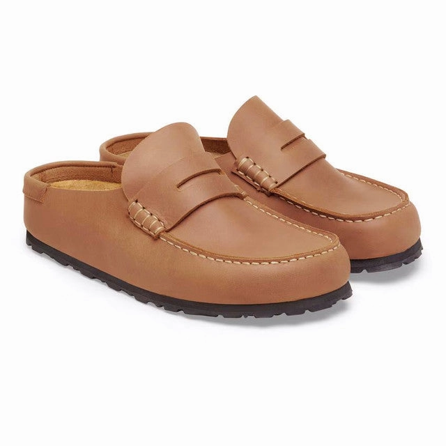 Daily Moves Support Feel Birkenstock Women's Naples 2.0 Wrapped Oiled Leather Clog in Cognac